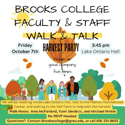 Brooks College Walk & Talk: Harvest Party